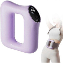 (Purple) Multifunctional Full-Body Fascia Ring, 8-Speed Massager Gun for Muscle Knot Recovery, Deep Tissue Massage for Body Waist Legs