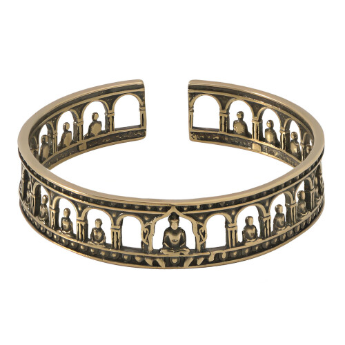 Accessoire de bracelet à extrémité ouverte à la mode-bronze