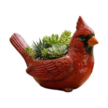 Leuke rode vogelvorm hars plantenbak voor cactus vetplanten en