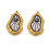 Ensemble de 2 pendentifs gothiques en acier inoxydable avec-Noir 1
