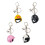 Unique Alloy Plastic Motorcycles Helmet Keyring Perfect-White 2