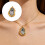 2 Pieces Vintage Demons Eye Pendant Stone Texture Drop-Black 3