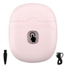 (pink) Electric Toe Nail Clippers Automatic With Light Trimmer USB Rechargeable Cutter