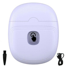 (pale purple) Electric Toe Nail Clippers Automatic With Light Trimmer USB Rechargeable Cutter