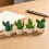 Statues de cactus de bureau en résine, lot de 4 modèles de 4