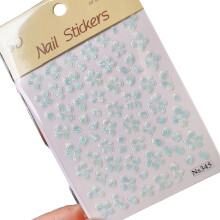 Stijlvolle Shell Glow Flower Nail Stickers 5D Realistisch-45