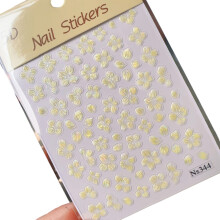 Artistic 5D Flower Nail Stickers With Elegant Shell Glow-44