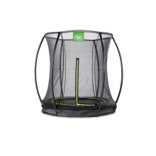 EXIT Silhouette Ground Trampoline 6ft with Safety Net – Black