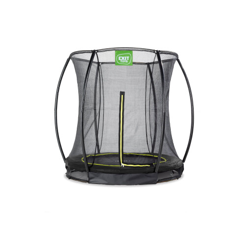 EXIT TOYS EXIT Silhouette Ground Trampoline 6ft with Safety Net – Black