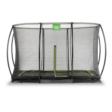 EXIT Silhouette Ground Trampoline 8x12ft with Safety Net – Black