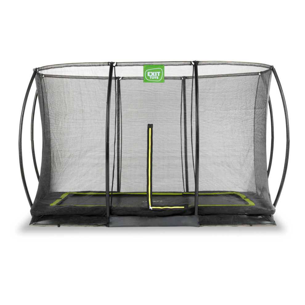 Exit Toys Exit Silhouette Ground Trampoline 8X12ft With Safety Net – Black
