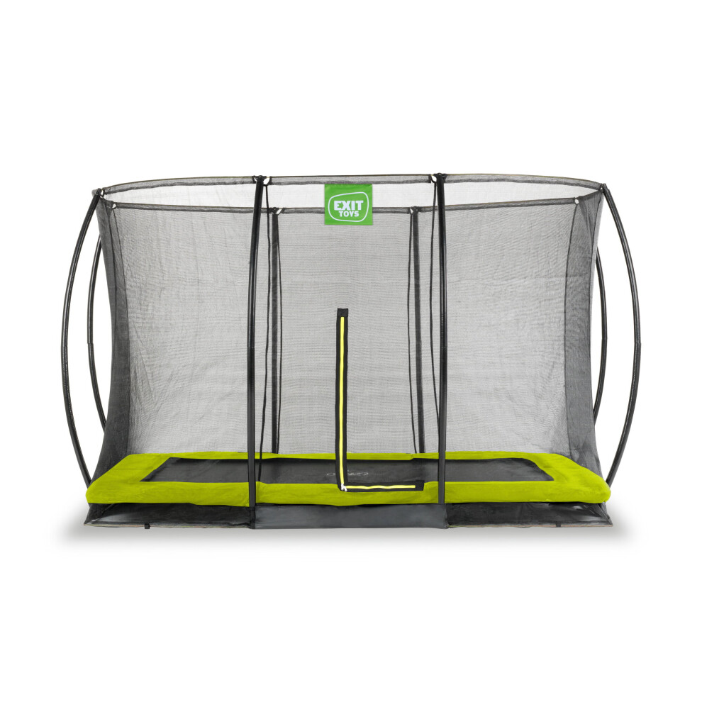 Exit Toys Exit Silhouette Ground Trampoline 7X10ft With Safety Net – Green