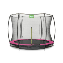 EXIT Silhouette Ground Trampoline 8ft with Safety Net – Pink