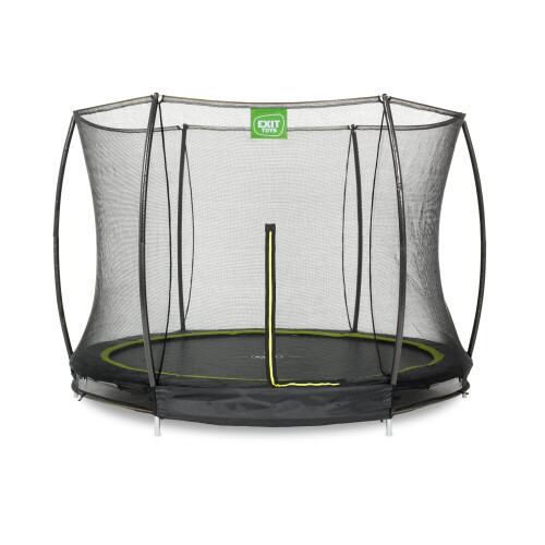 EXIT TOYS EXIT Silhouette Ground Trampoline 10ft with Safety Net – Black