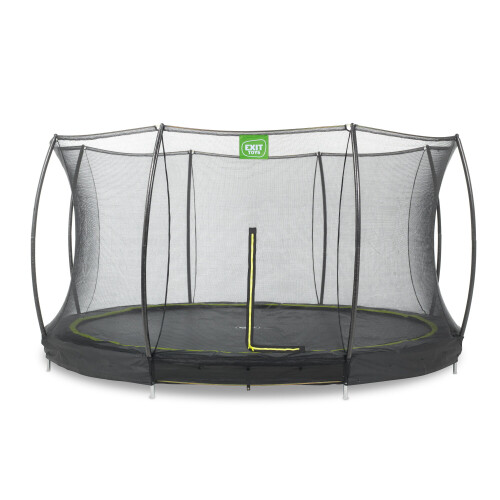 EXIT TOYS EXIT Silhouette Ground Trampoline 12ft with Safety Net – Black