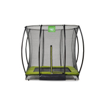 EXIT Silhouette Ground Trampoline 5x7ft with Safety Net – Green