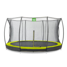 EXIT Silhouette Ground Trampoline 12ft with Safety Net – Green