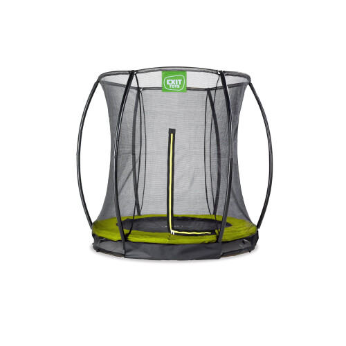 EXIT TOYS EXIT Silhouette Ground Trampoline 6ft with Safety Net – Green