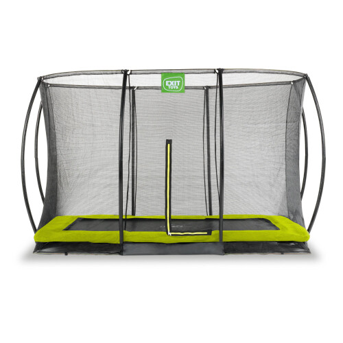EXIT TOYS EXIT Silhouette Ground Trampoline 8x12ft with Safety Net – Green