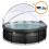 EXIT TOYS EXIT Black Leather Pool 14ft x 48in with Sand Filter Pump and Dome and Accessory Set – Black 2