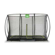 EXIT Silhouette Ground Trampoline 7x10ft with Safety Net – Black