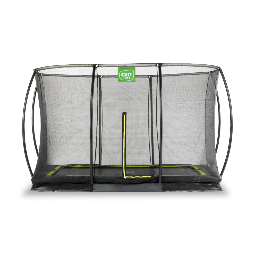Exit Toys Exit Silhouette Ground Trampoline 7X10ft With Safety Net – Black