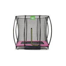 EXIT Silhouette Ground Trampoline 5x7ft with Safety Net – Pink
