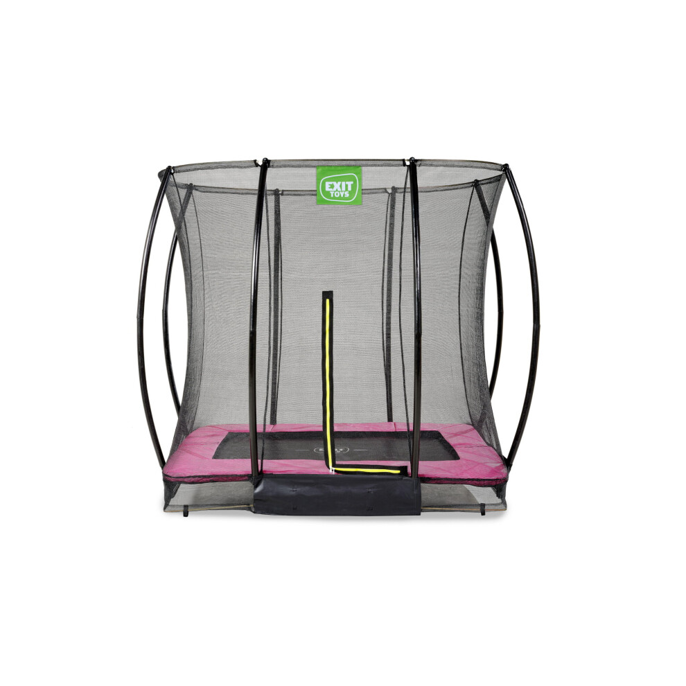 Exit Toys Exit Silhouette Ground Trampoline 5X7ft With Safety Net – Pink