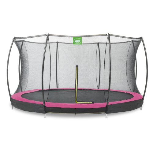 EXIT TOYS EXIT Silhouette Ground Trampoline 14ft with Safety Net – Pink