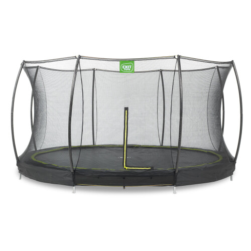 EXIT TOYS EXIT Silhouette Ground Trampoline 14ft with Safety Net – Black