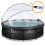 EXIT TOYS EXIT Black Leather Pool 15ft x 48in with Sand Filter Pump and Dome and Accessory Set – Black 2