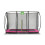 EXIT TOYS EXIT Silhouette Ground Trampoline 7x10ft with Safety Net – Pink 2