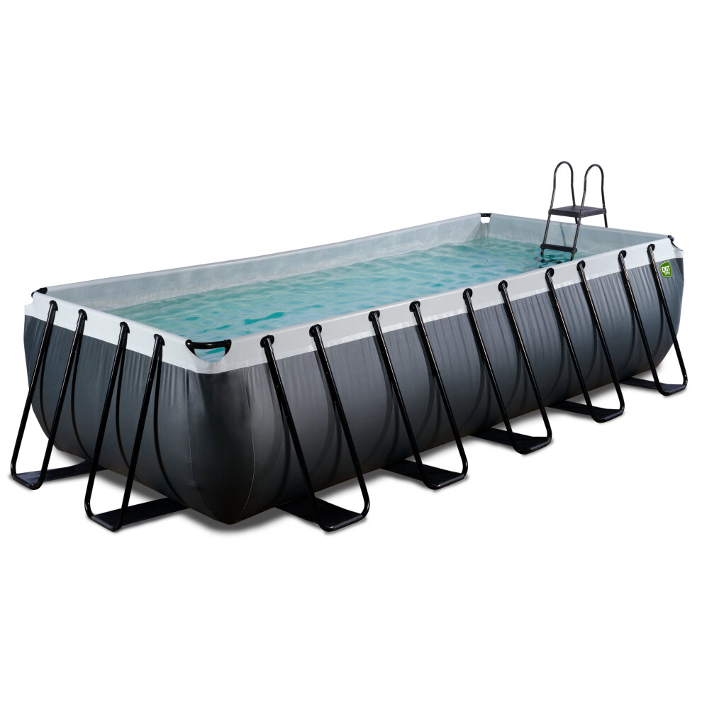 Exit Toys Exit Leather Pool 18Ft X 8Ft X 48In With Sand Filter Pump – Black