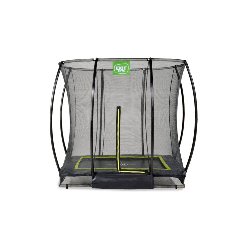 EXIT TOYS EXIT Silhouette Ground Trampoline 5x7ft with Safety Net – Black