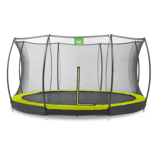 EXIT TOYS EXIT Silhouette Ground Trampoline 14ft with Safety Net – Green