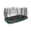 EXIT TOYS EXIT Elegant Ground Trampoline 8x14ft with Economy Safety Net – Green 2