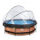 EXIT TOYS EXIT Wood Pool 10ft x 30in with Filter Pump and Dome – Brown 1