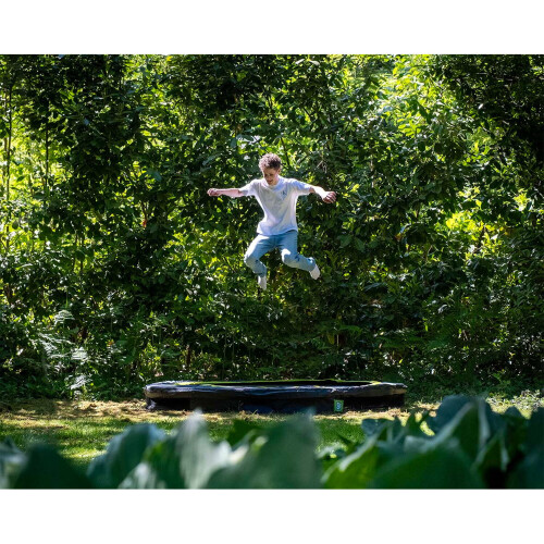EXIT TOYS EXIT Silhouette Ground Sports Trampoline 8ft – Black 1