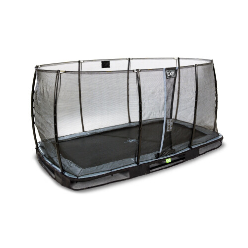 EXIT TOYS EXIT Elegant Ground Trampoline 8x14ft with Economy Safety Net – Black 1