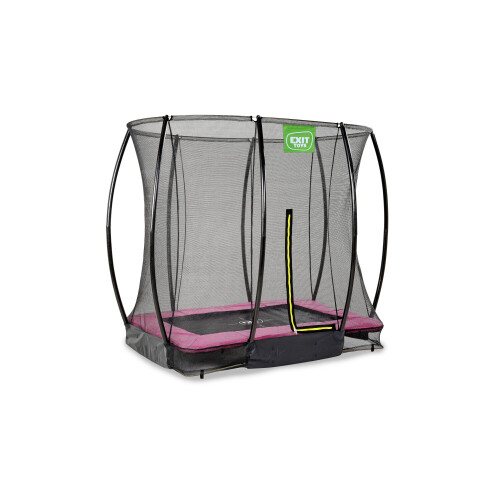 EXIT TOYS EXIT Silhouette Ground Trampoline 5x7ft with Safety Net – Pink 2