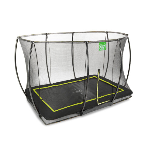 EXIT TOYS EXIT Silhouette Ground Trampoline 8x12ft with Safety Net – Black 2