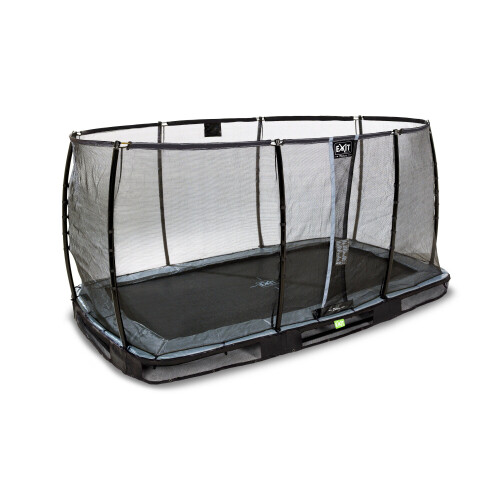 EXIT TOYS EXIT Elegant Premium Ground Trampoline 7x12ft with Deluxe Safety Net – Black 2