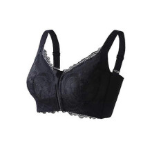 (95=42, Black) Ziplacy - Ultra Soft Front Zip Wireless Lifting Bra, Women's Sports Bra Wireless