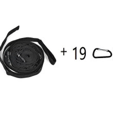 (With Buckle) 19pcs BuckleMultifunctional Tent Lanyard Rope Hanging Clothesline Rope Outdoor Clothes Drying Rack Strap Camping Organizer