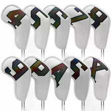 (Symphony White) Golf iron head cover magnet closed digital gradient easy to use for fast delivery