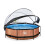 EXIT TOYS EXIT Wood Pool 10ft x 30in with Filter Pump and Dome – Brown 3