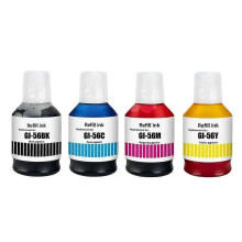 Compatible G-56 Refill Ink Bottle Set, 4 Pack, Bk/C/M/Y for GX3050, GX4050, GX5050, GX5550, GX6050, GX6550, GX7050