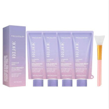 (4PCS) 1-5x Collagen Mask, Collagen Mask for the Face, Peel Off Collagen Mask for the Night, Reduces Wrinkles and Improves Skin Elasticity