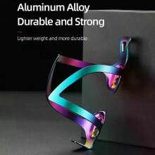 (03 Alloy) Colorful MTB Bicycle Water Bottle Holder Aluminum Alloy/plastic Mountain Bike Bottle Can Cage Bracket Cycling Drink Water Cup