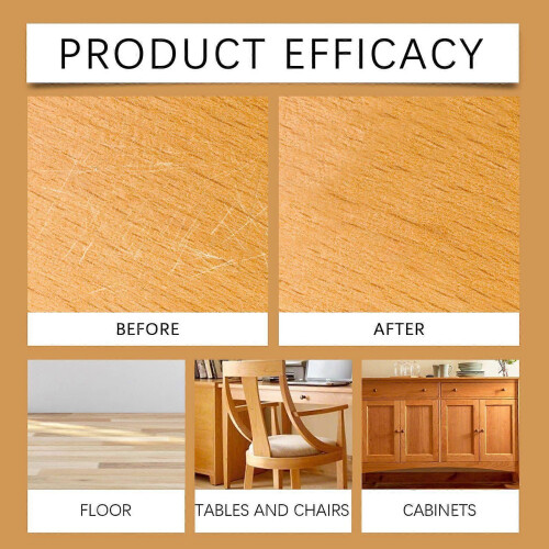 Wood Filler Floor Scratch Paint Repair Floor Scratch Remover Repair Spray Complementary Color Spray Cracks Gouges 2